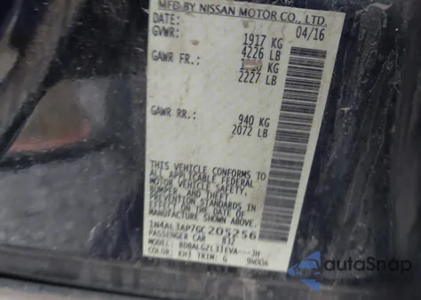 2016 Nissan Altima 2.5 S from USA, damaged, VIN 1N4AL3AP7GC205256